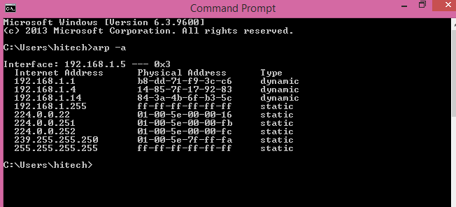 address resolution protocol (ARP)